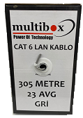 MULTIBOX 23 AWG 305M CAT6 KABLO GRİ