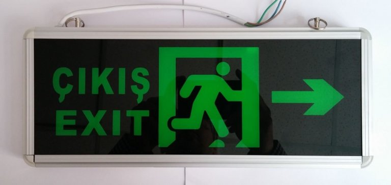 QIHAN EXIT YÖNLÜ ÇIKIŞ IŞIKLI TABELA