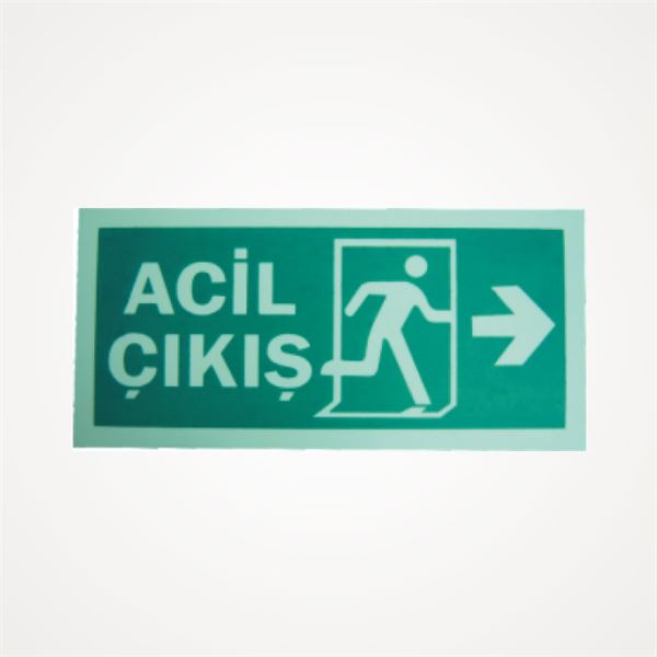 FOSFORLU YÖN TABELASI SAĞDAN ACİL ÇIKIŞ
