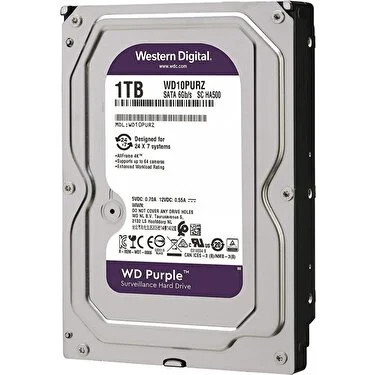 1 TB WD 5400RPM 64MB PURPLE WD11PURZ 7/24 GUVENLIK (3 YIL GARANTI)